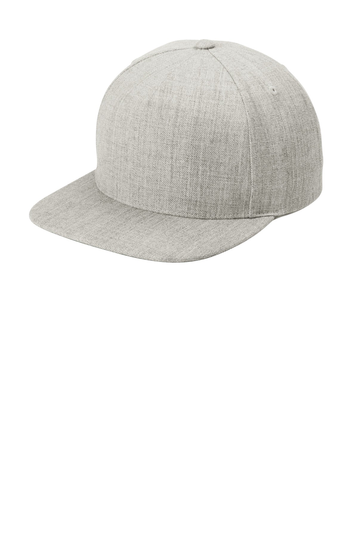 Sport-Tek YP Classics Premium 5-Panel Snapback Cap - Heather Grey