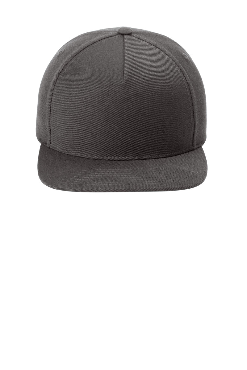 Sport-Tek YP Classics Premium 5-Panel Snapback Cap - Iron Grey