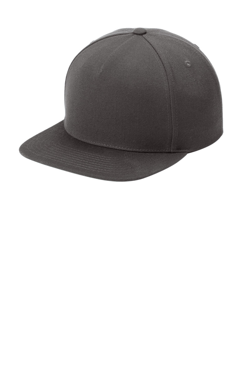 Sport-Tek YP Classics Premium 5-Panel Snapback Cap - Iron Grey
