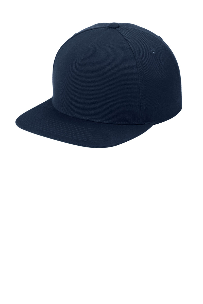 Sport-Tek YP Classics Premium 5-Panel Snapback Cap - True Navy