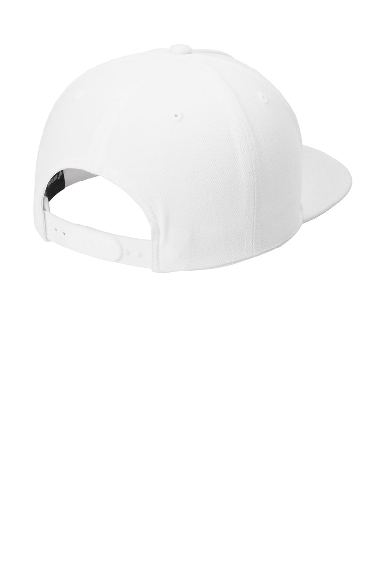 Sport-Tek YP Classics Premium 5-Panel Snapback Cap - White