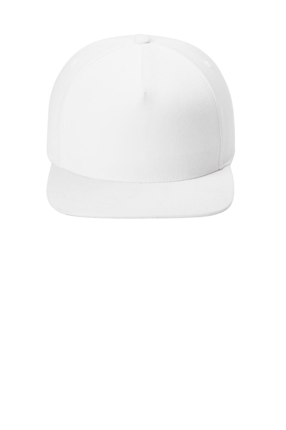 Sport-Tek YP Classics Premium 5-Panel Snapback Cap - White