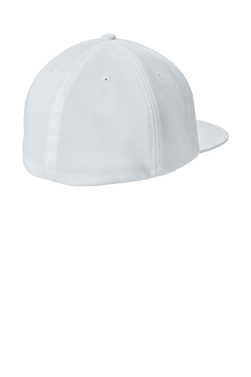 Sport-Tek Flexfit Flat Bill Cap - White