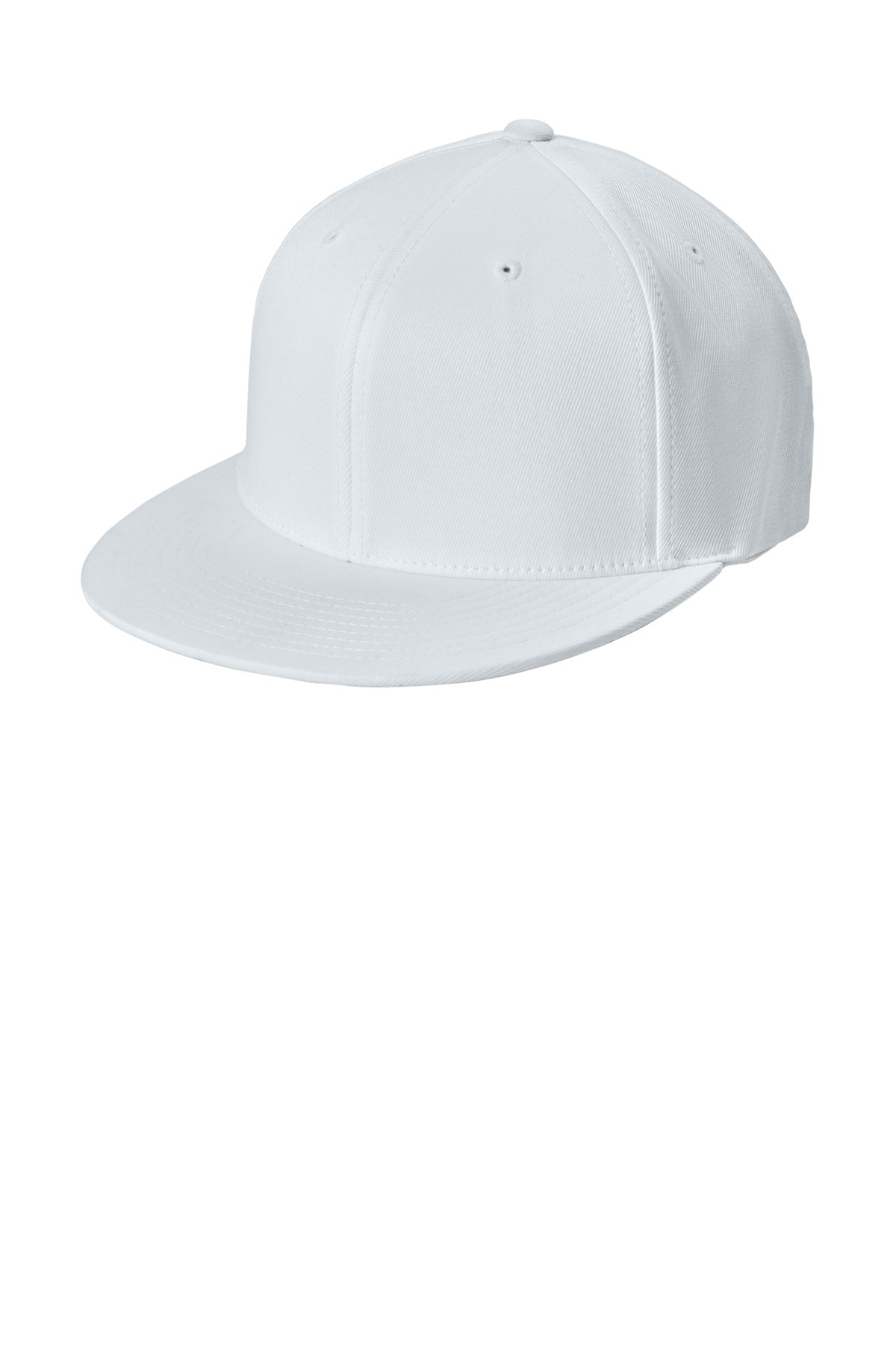 Sport-Tek Flexfit Flat Bill Cap - White