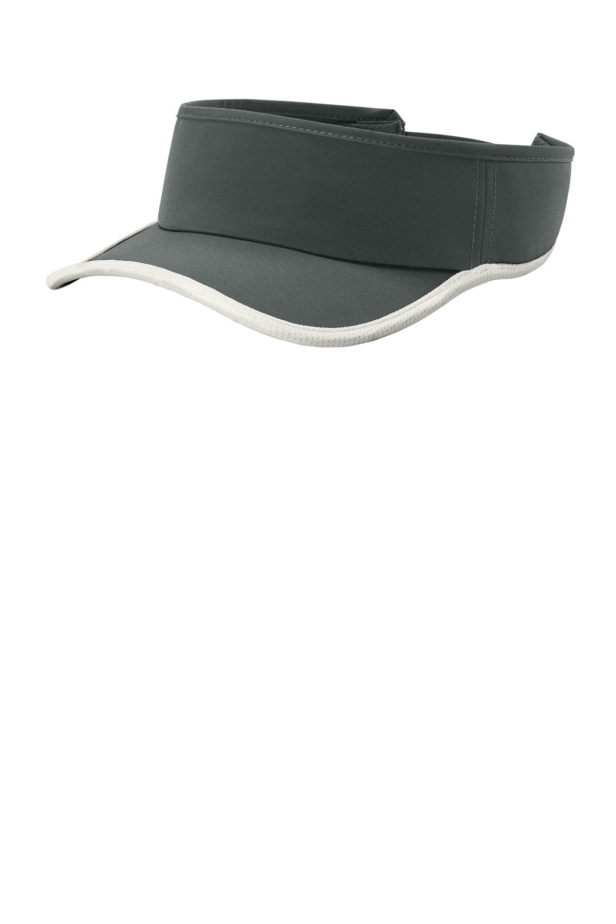 Sport-Tek Repeat Visor - Iron Grey/ White