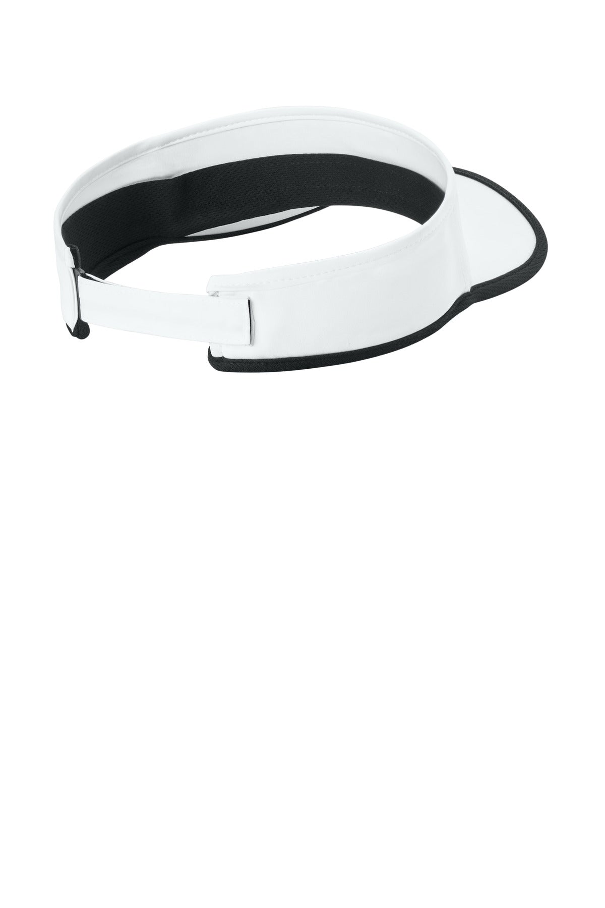 Sport-Tek Repeat Visor - White/ Black