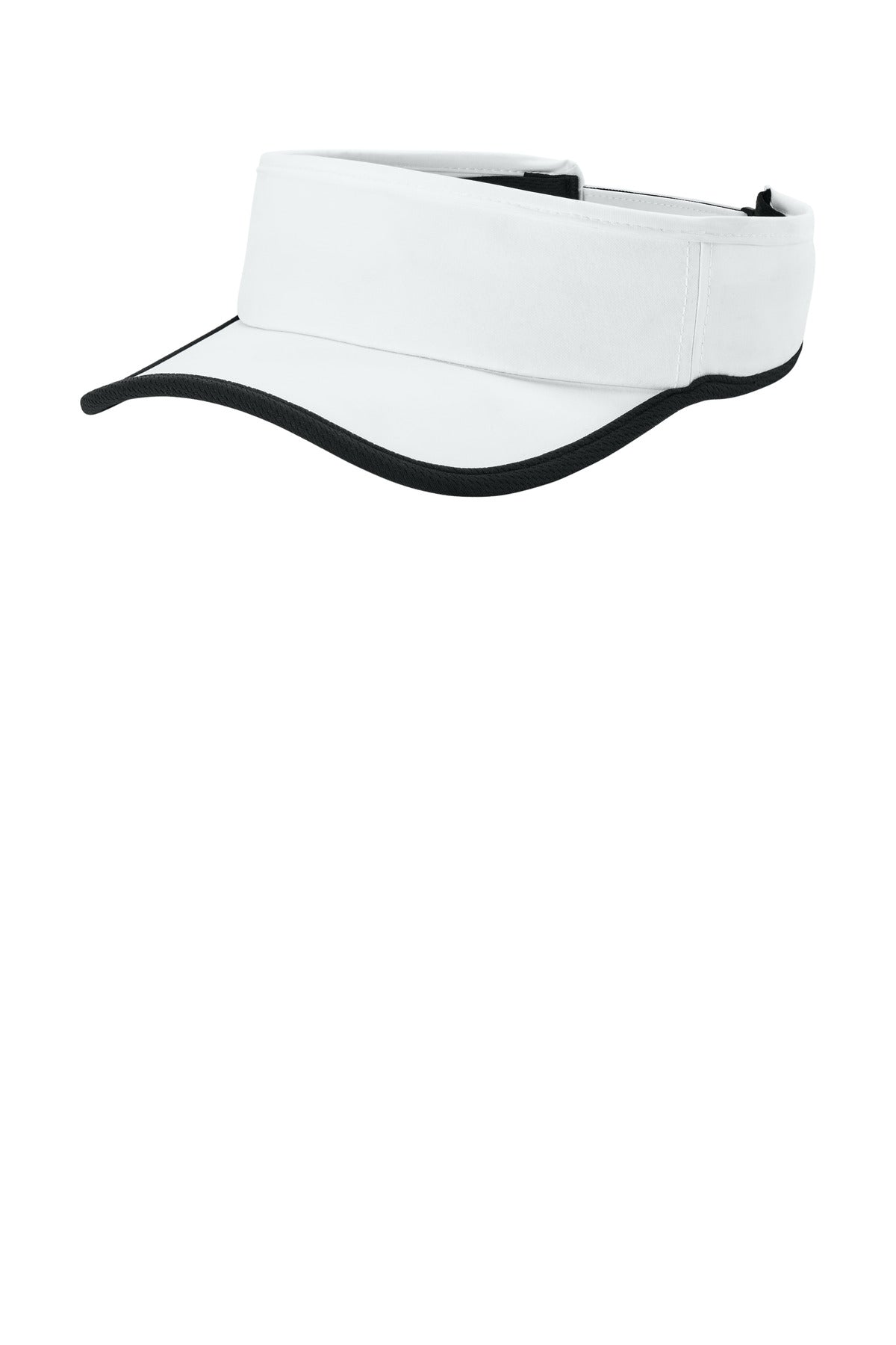 Sport-Tek Repeat Visor - White/ Black