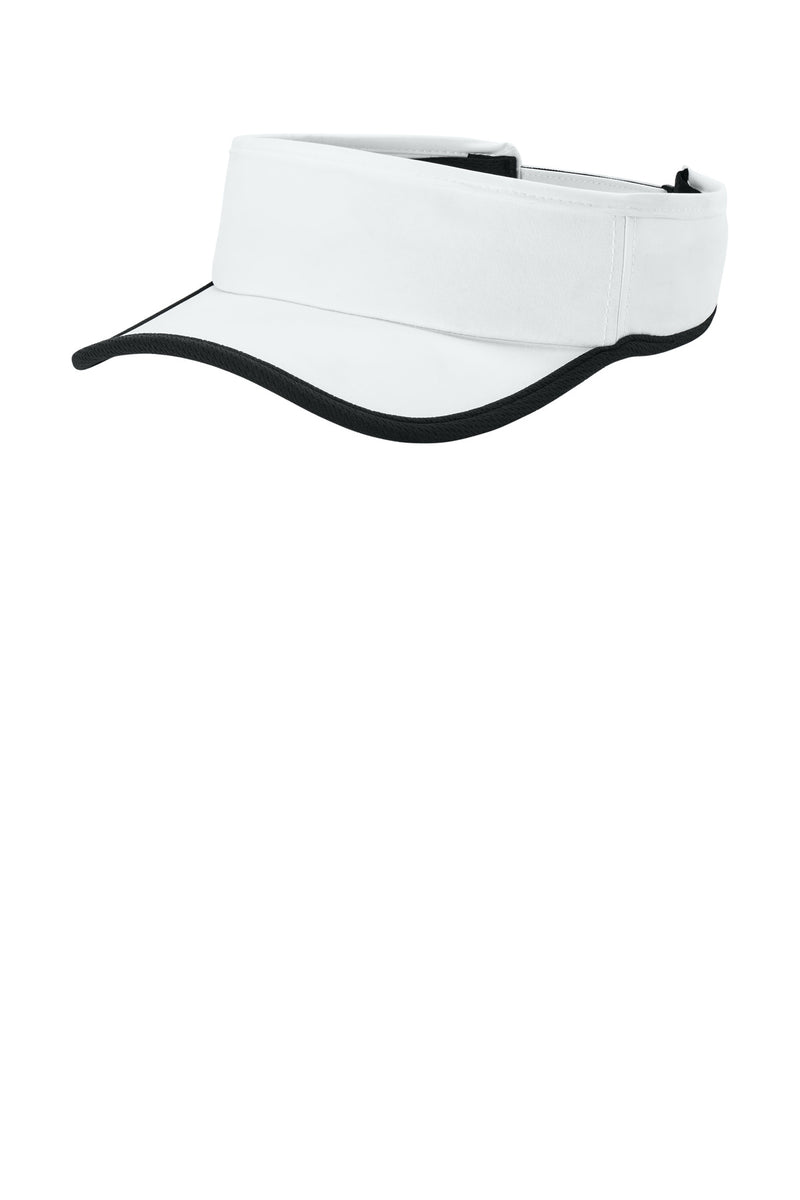 Sport-Tek Repeat Visor - White/ Black