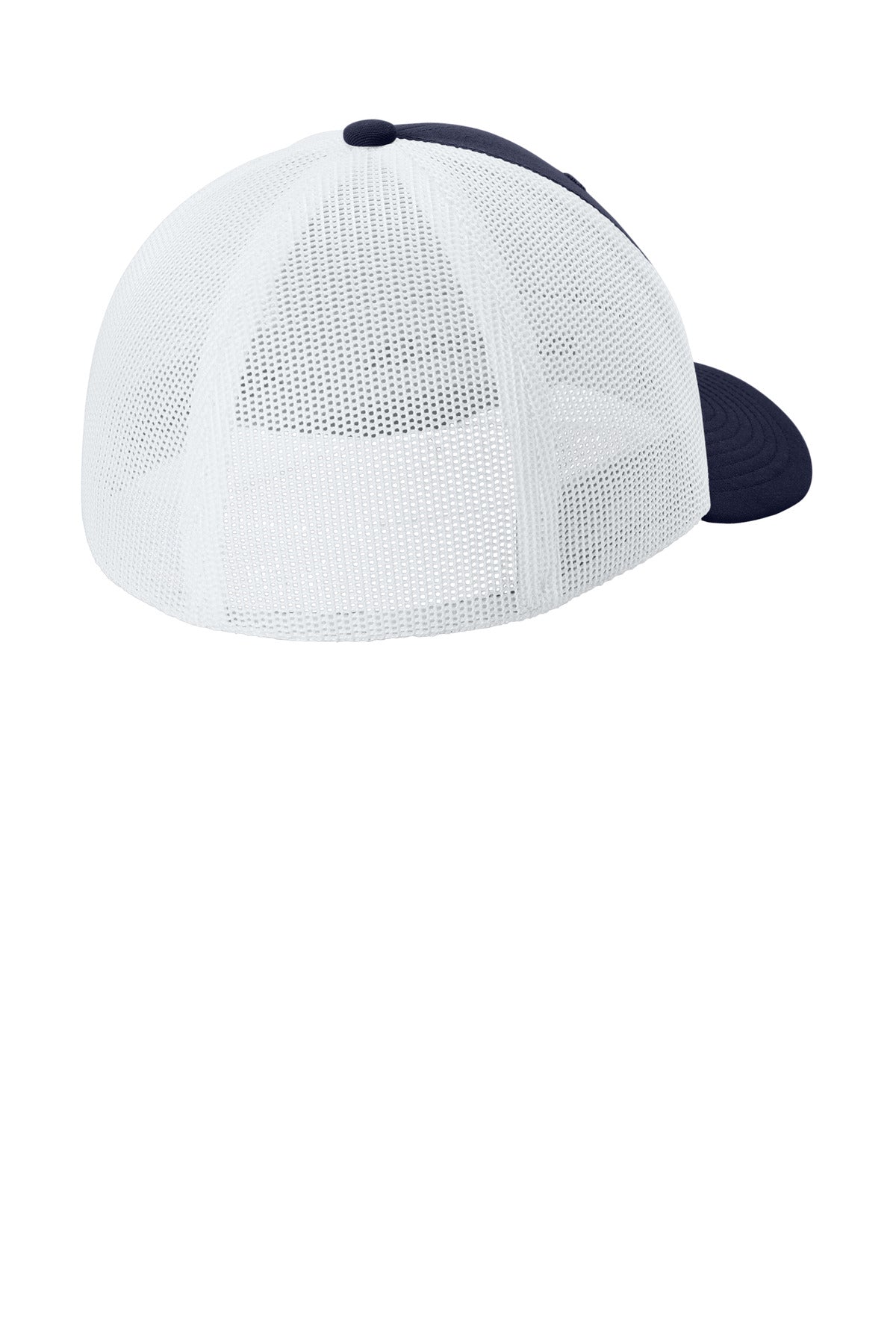 Sport-Tek Stretch-Tek Mesh Back Cap - True Navy/ White