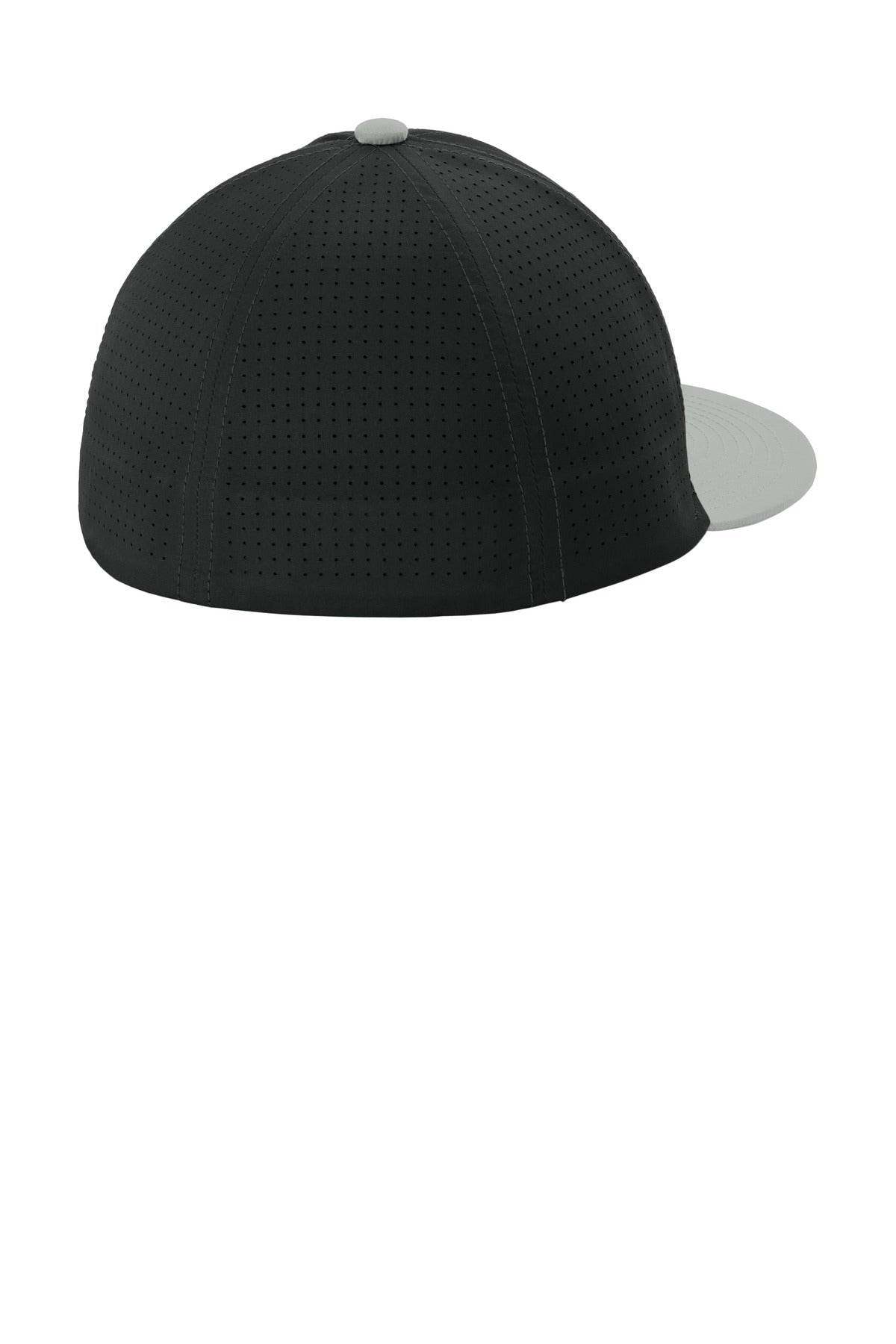 Sport-Tek Pro-Cut Stretch-Tek Cap - Black/ Silver/ Black