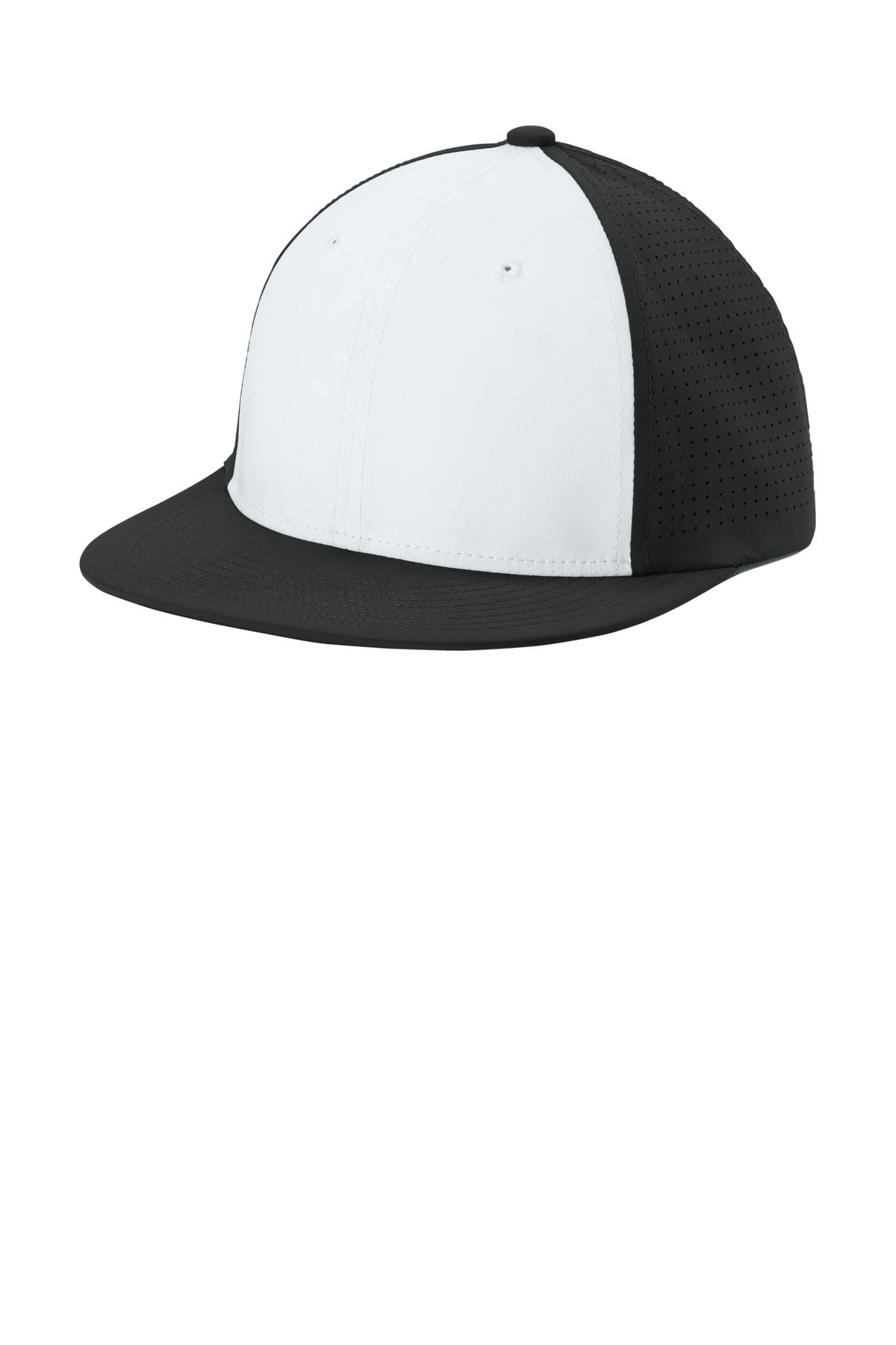 Sport-Tek Pro-Cut Stretch-Tek Cap - White/ Black/ Black