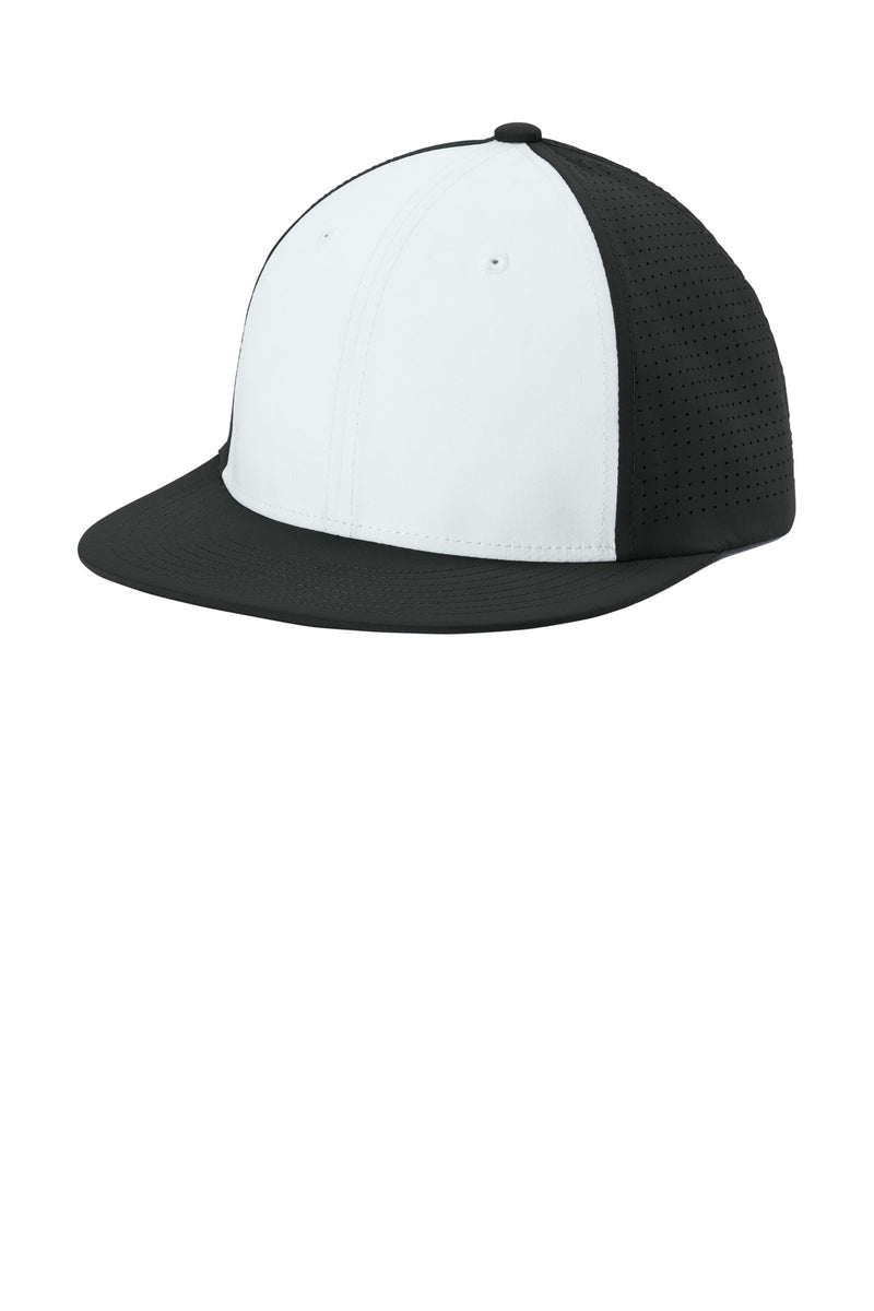 Sport-Tek Pro-Cut Stretch-Tek Cap - White/ Black/ Black