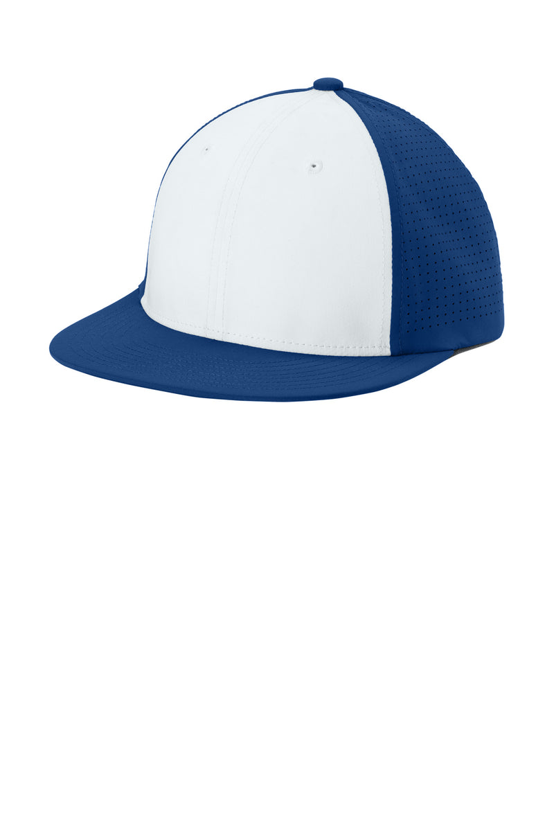 Sport-Tek Pro-Cut Stretch-Tek Cap - White/ True Royal/ True Royal
