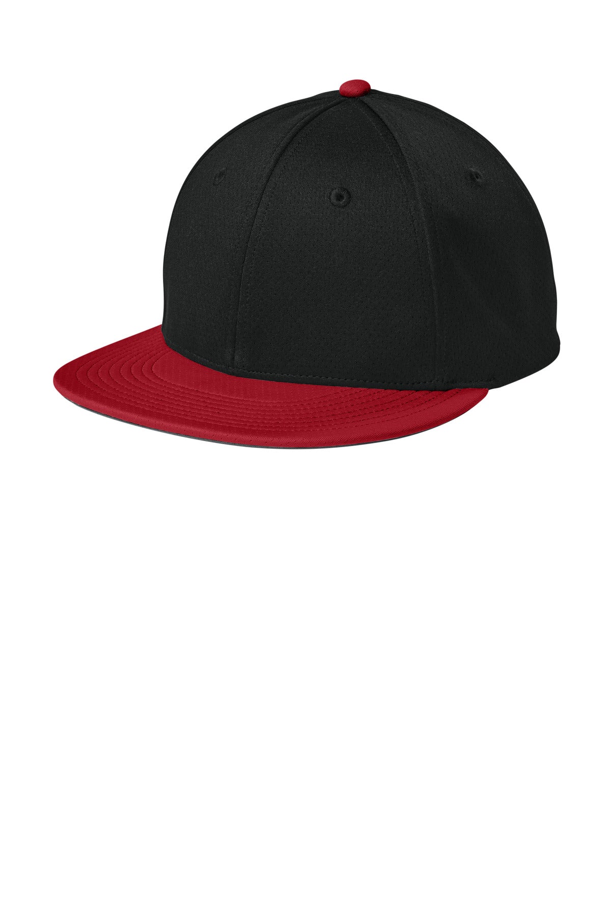 Sport-Tek Impact Mesh Stretch-Tek Cap - Black/ Deep Red/ Black