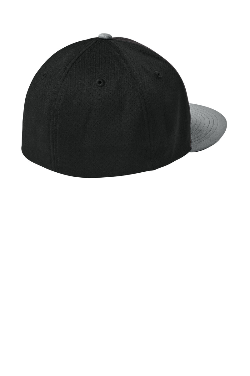 Sport-Tek Impact Mesh Stretch-Tek Cap - Black/ Silver/ Black