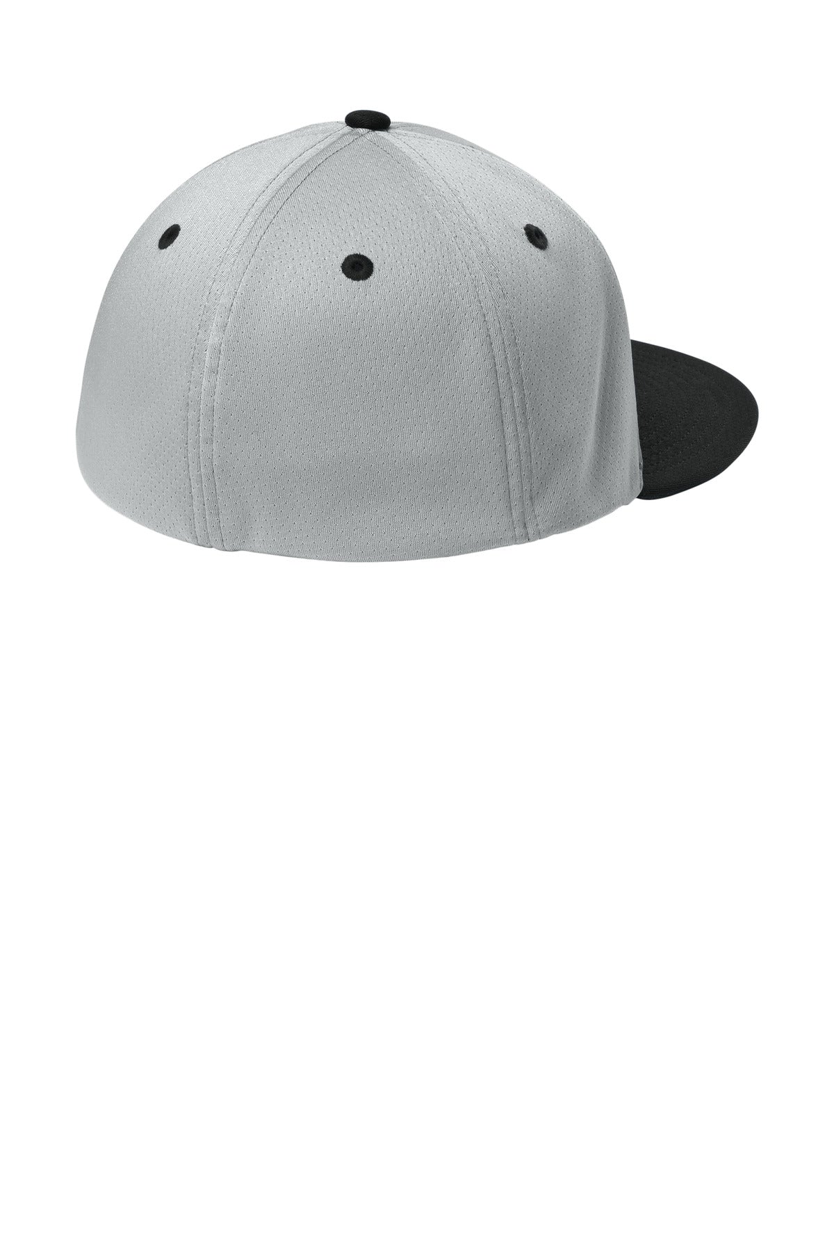 Sport-Tek Impact Mesh Stretch-Tek Cap - Silver/ Black/ Silver