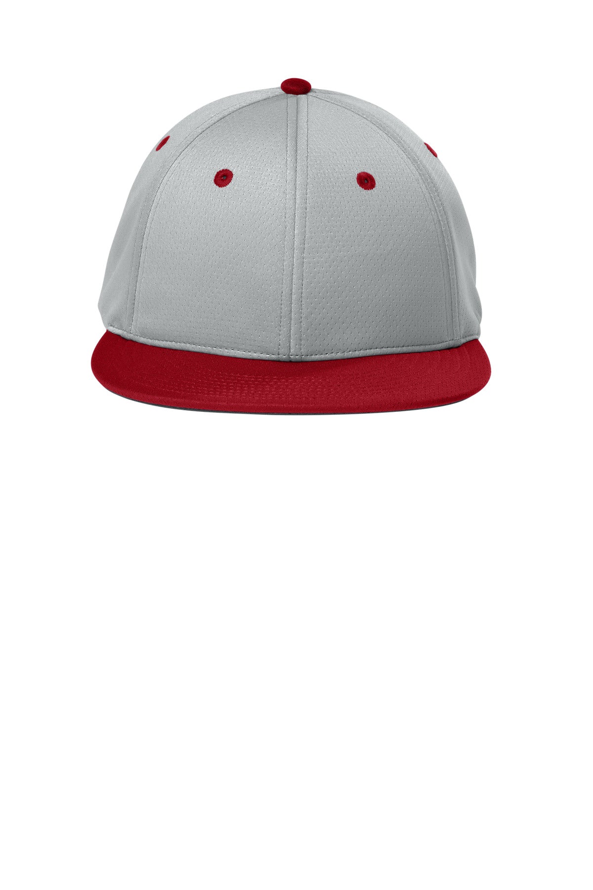 Sport-Tek Impact Mesh Stretch-Tek Cap - Silver/ Deep Red/ Silver