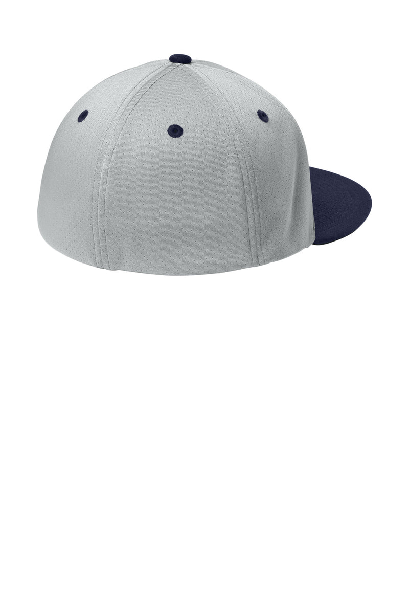 Sport-Tek Impact Mesh Stretch-Tek Cap - Silver/ True Navy/ Silver