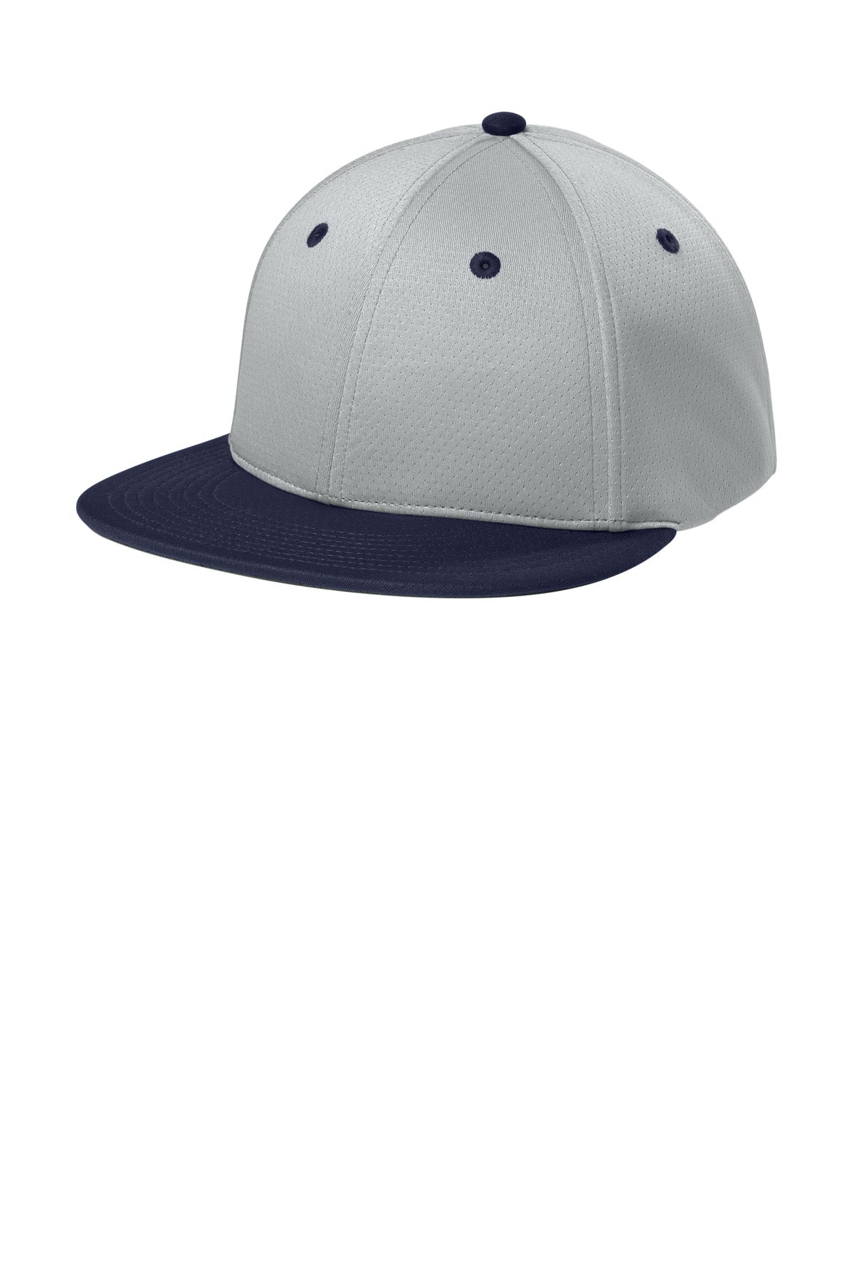 Sport-Tek Impact Mesh Stretch-Tek Cap - Silver/ True Navy/ Silver