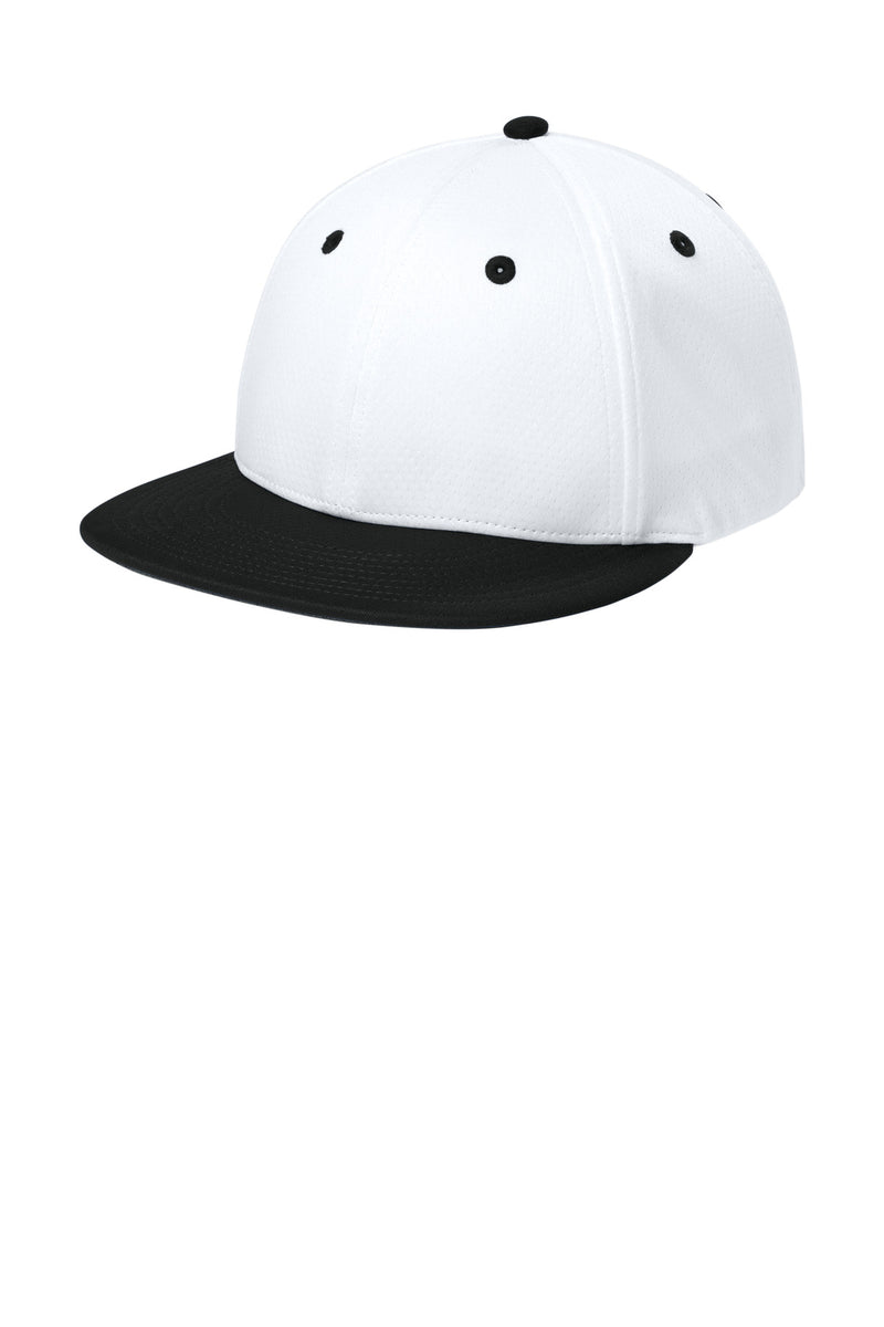 Sport-Tek Impact Mesh Stretch-Tek Cap - White/ Black/ White