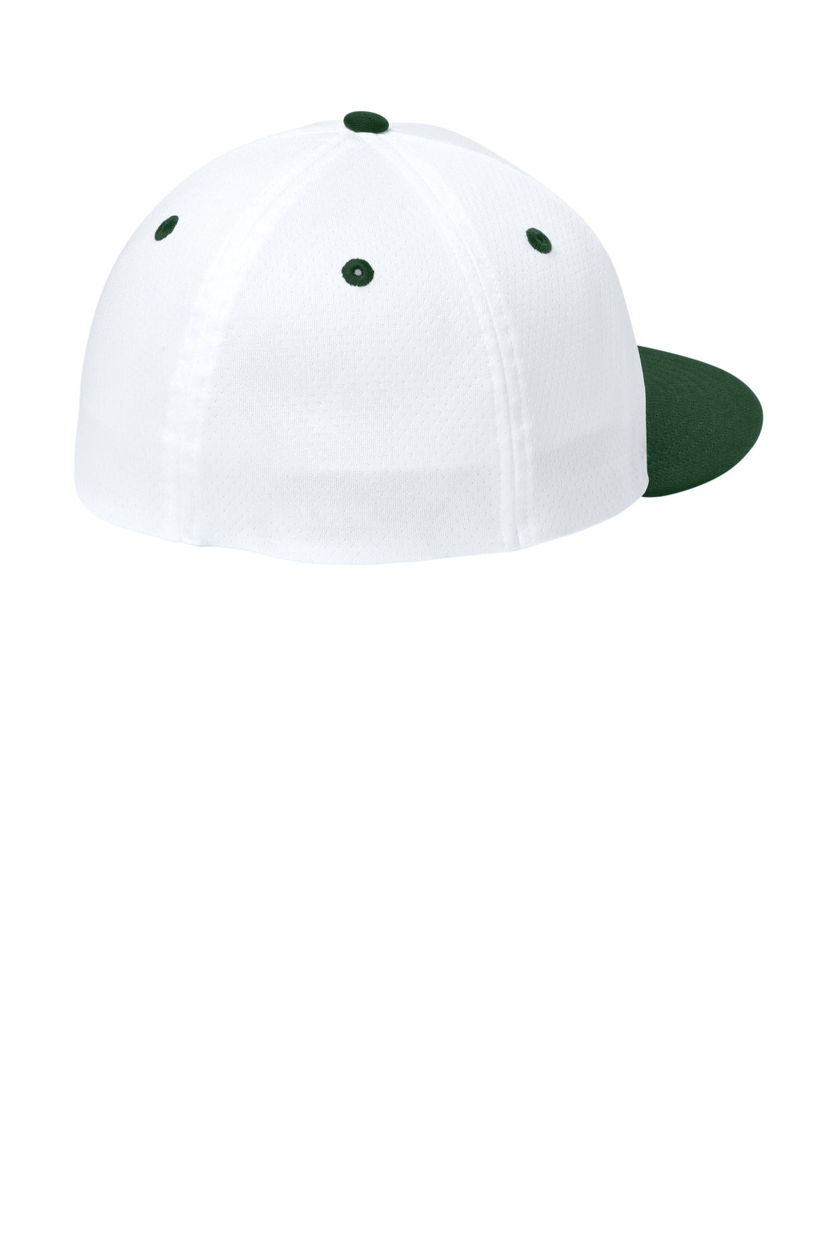 Sport-Tek Impact Mesh Stretch-Tek Cap - White/ Forest Green/ White