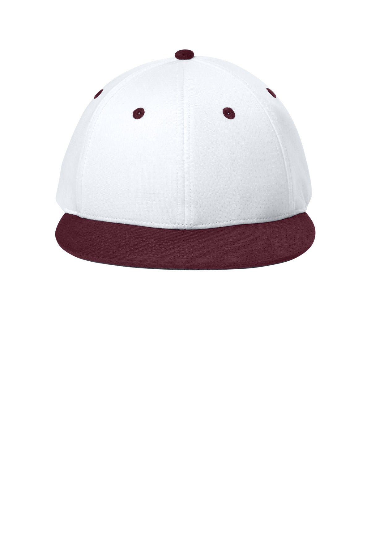 Sport-Tek Impact Mesh Stretch-Tek Cap - White/ Maroon/ White