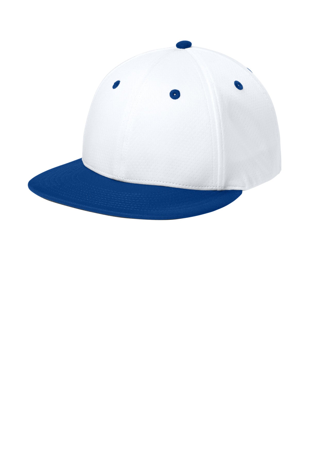 Sport-Tek Impact Mesh Stretch-Tek Cap - White/ True Royal/ White