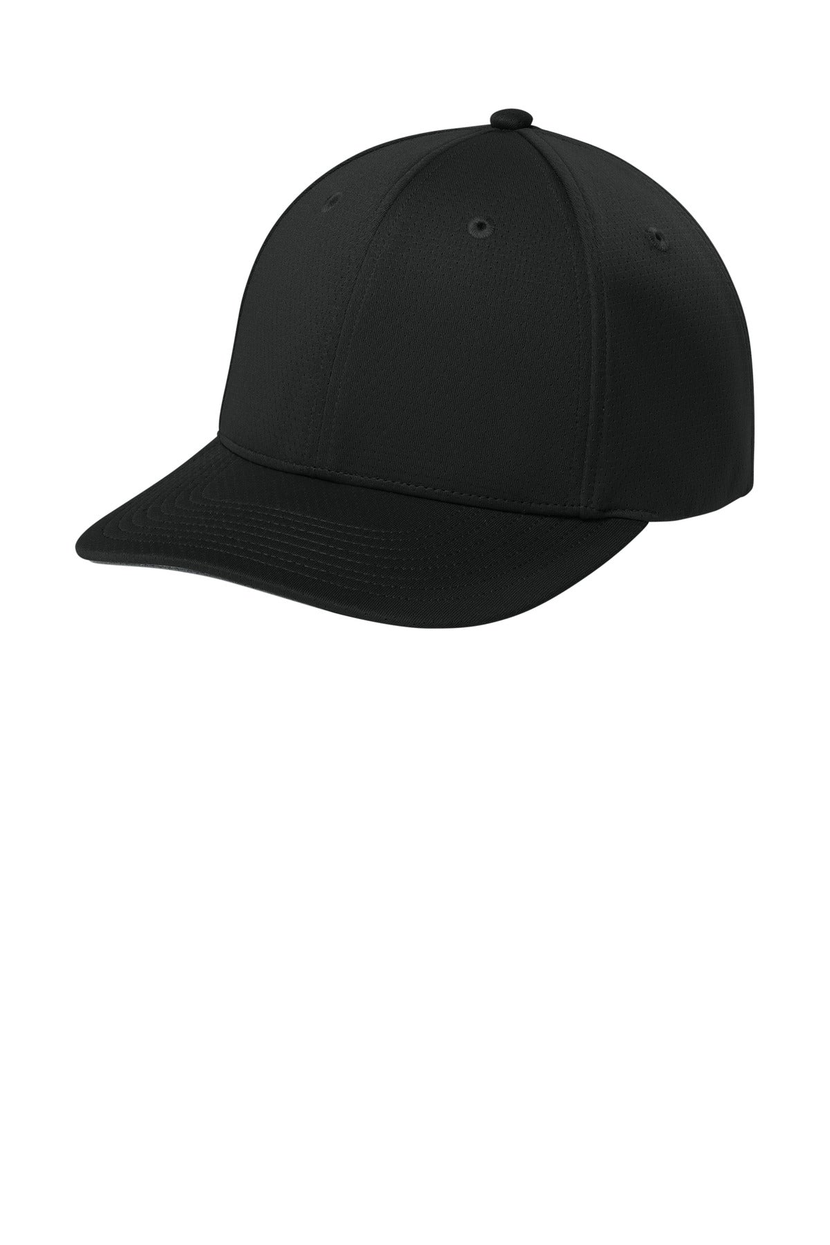 Sport-Tek Impact Mesh Stretch-Tek Adjustable Cap - Black