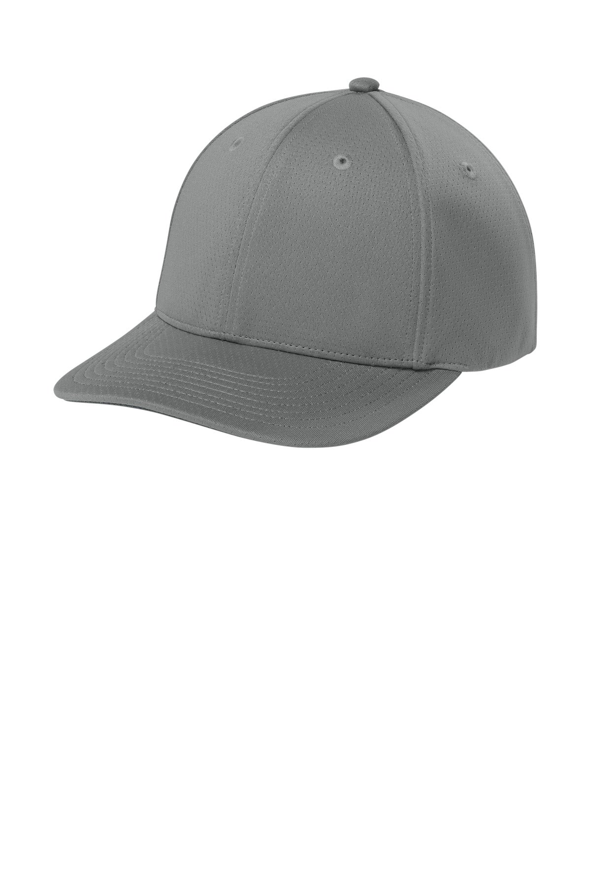 Sport-Tek Impact Mesh Stretch-Tek Adjustable Cap - Grey Concrete
