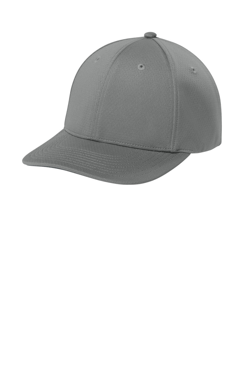 Sport-Tek Impact Mesh Stretch-Tek Adjustable Cap - Grey Concrete