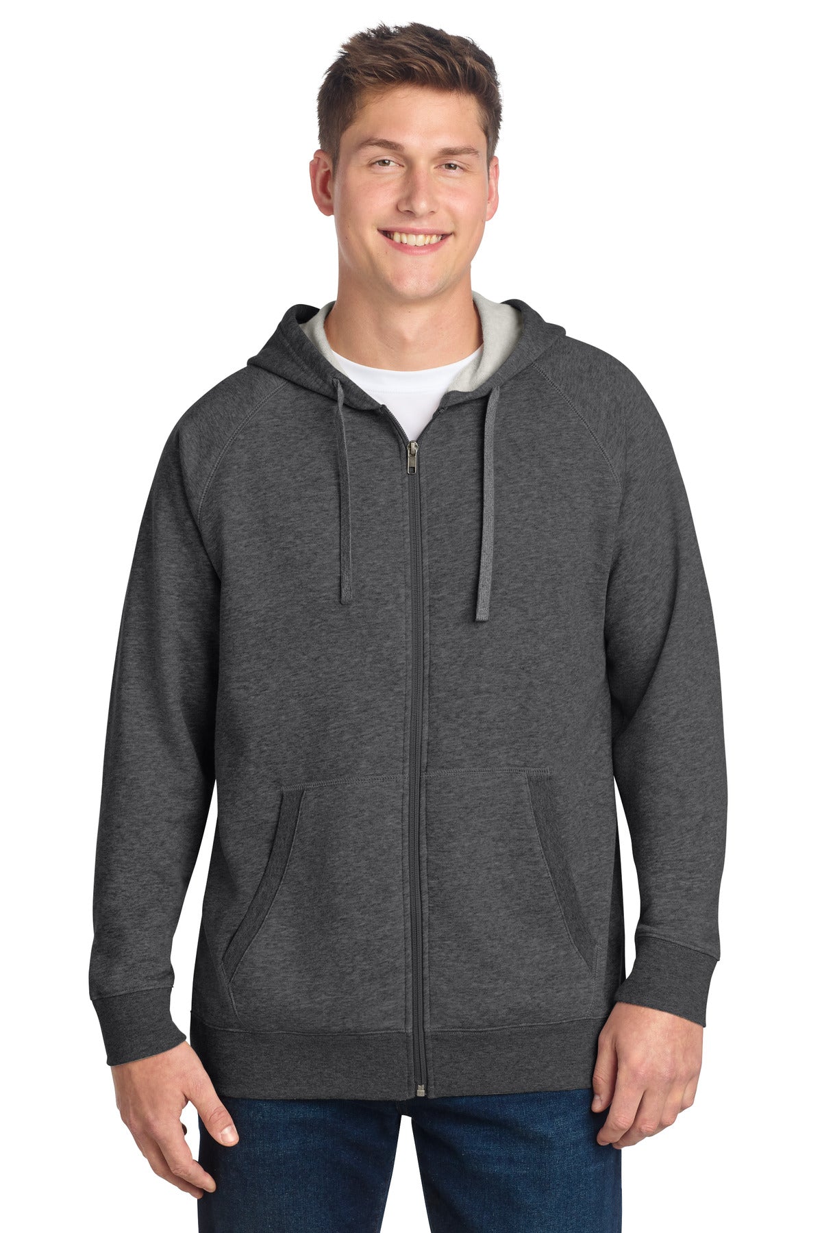 Sport-Tek Drive Fleece Hooded Full-Zip - Graphite Heather