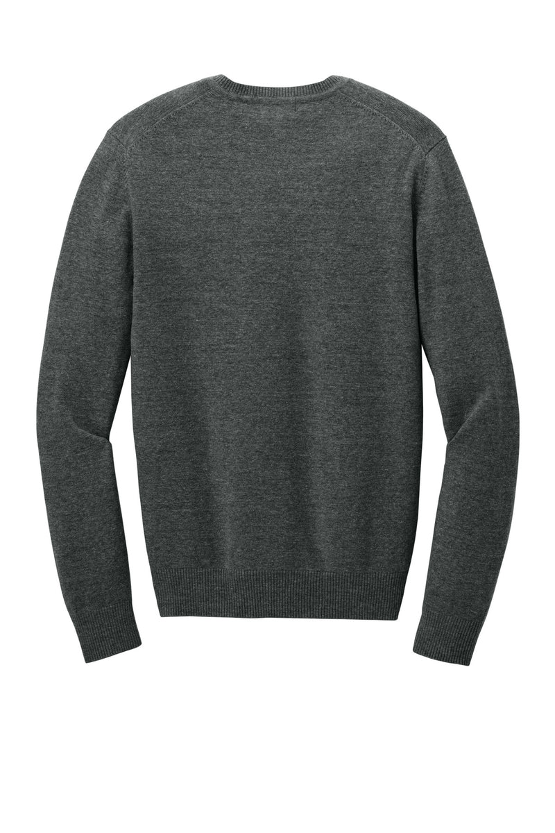 Port Authority Easy Care V-Neck Sweater - Charcoal Heather