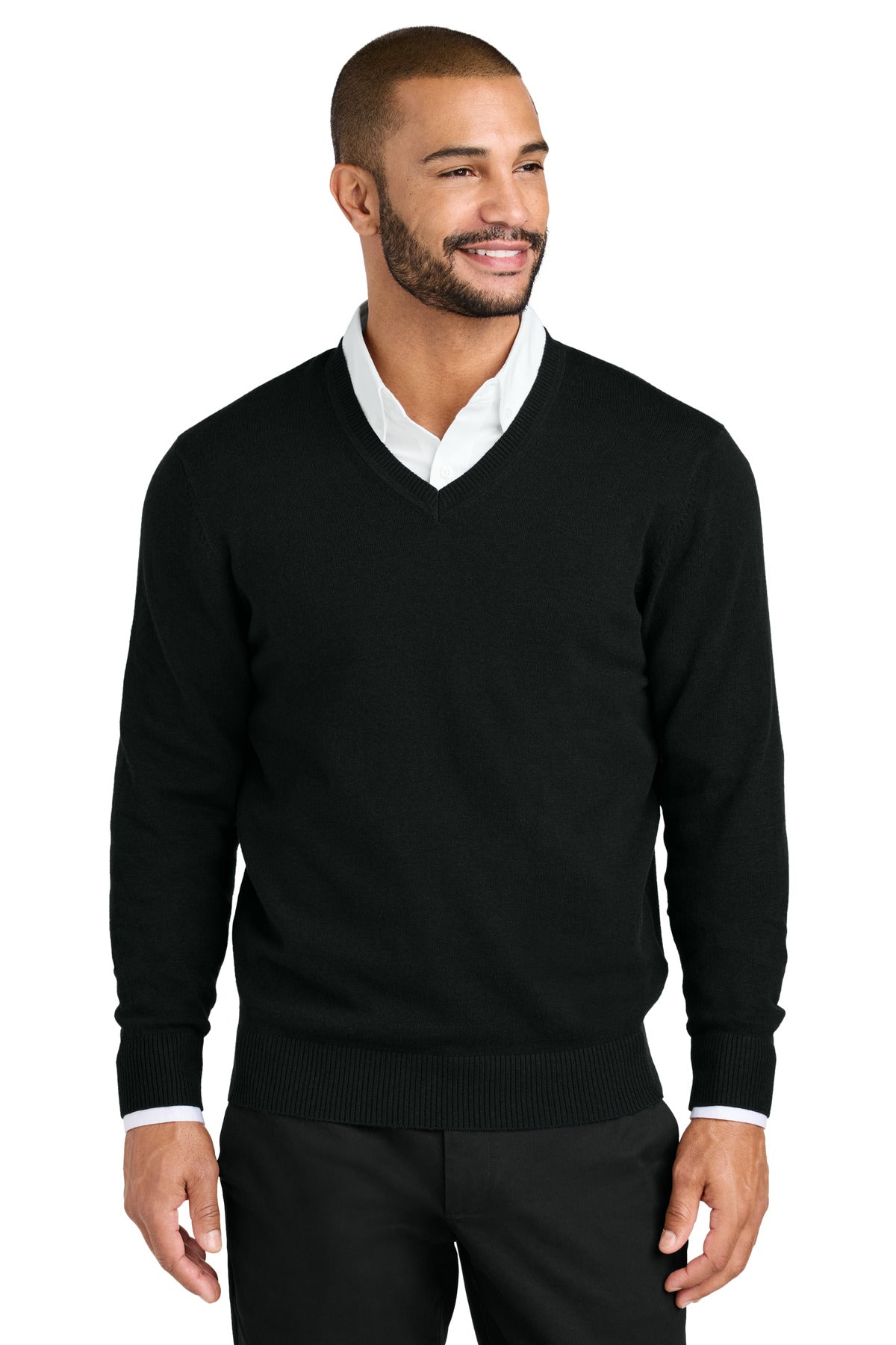 Port Authority Easy Care V-Neck Sweater - Deep Black