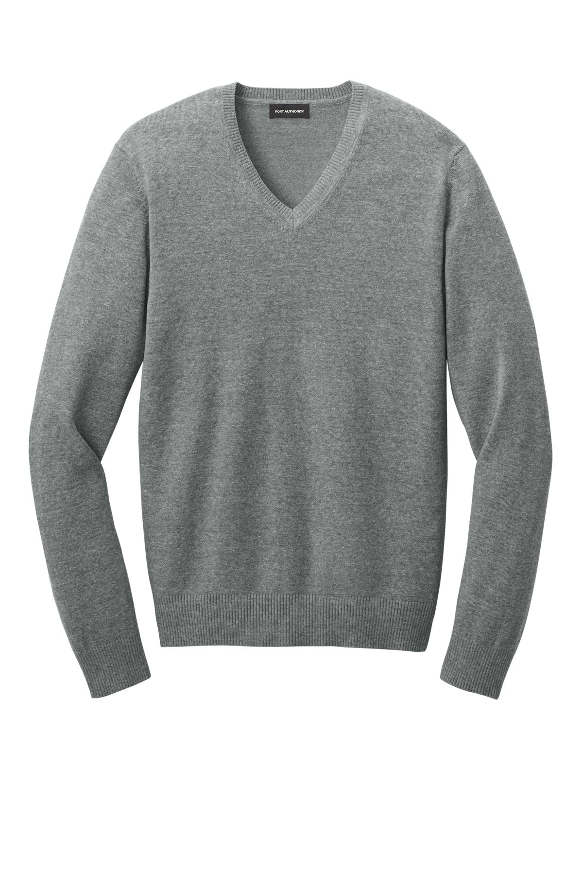 Port Authority Easy Care V-Neck Sweater - Medium Heather Grey