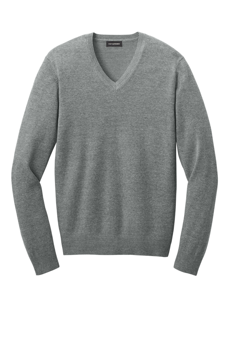 Port Authority Easy Care V-Neck Sweater - Medium Heather Grey