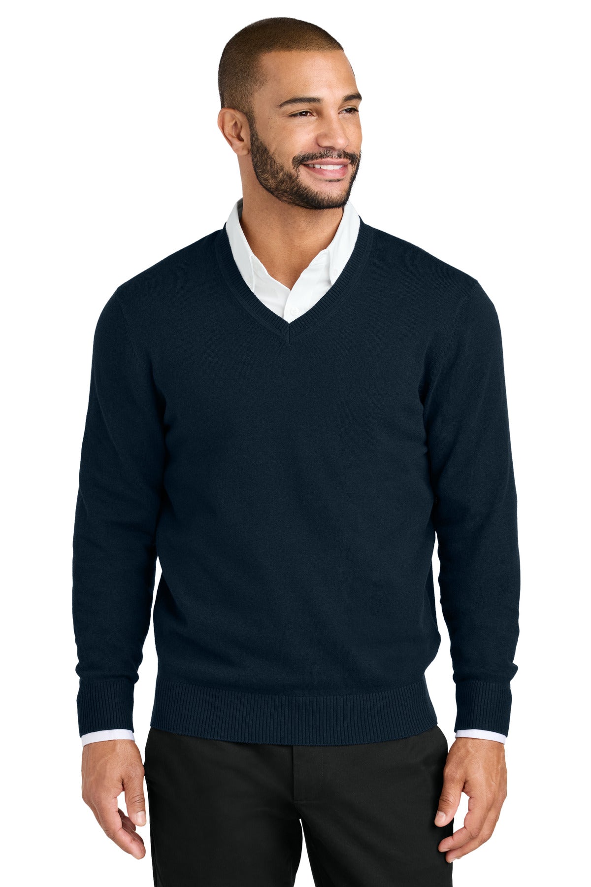 Port Authority Easy Care V-Neck Sweater - River Blue Navy