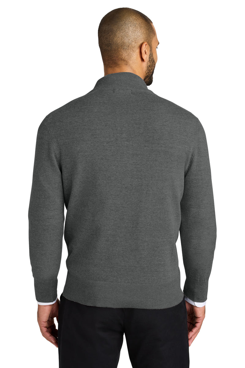 Port Authority Easy Care 1/4-Zip Sweater - Charcoal Heather