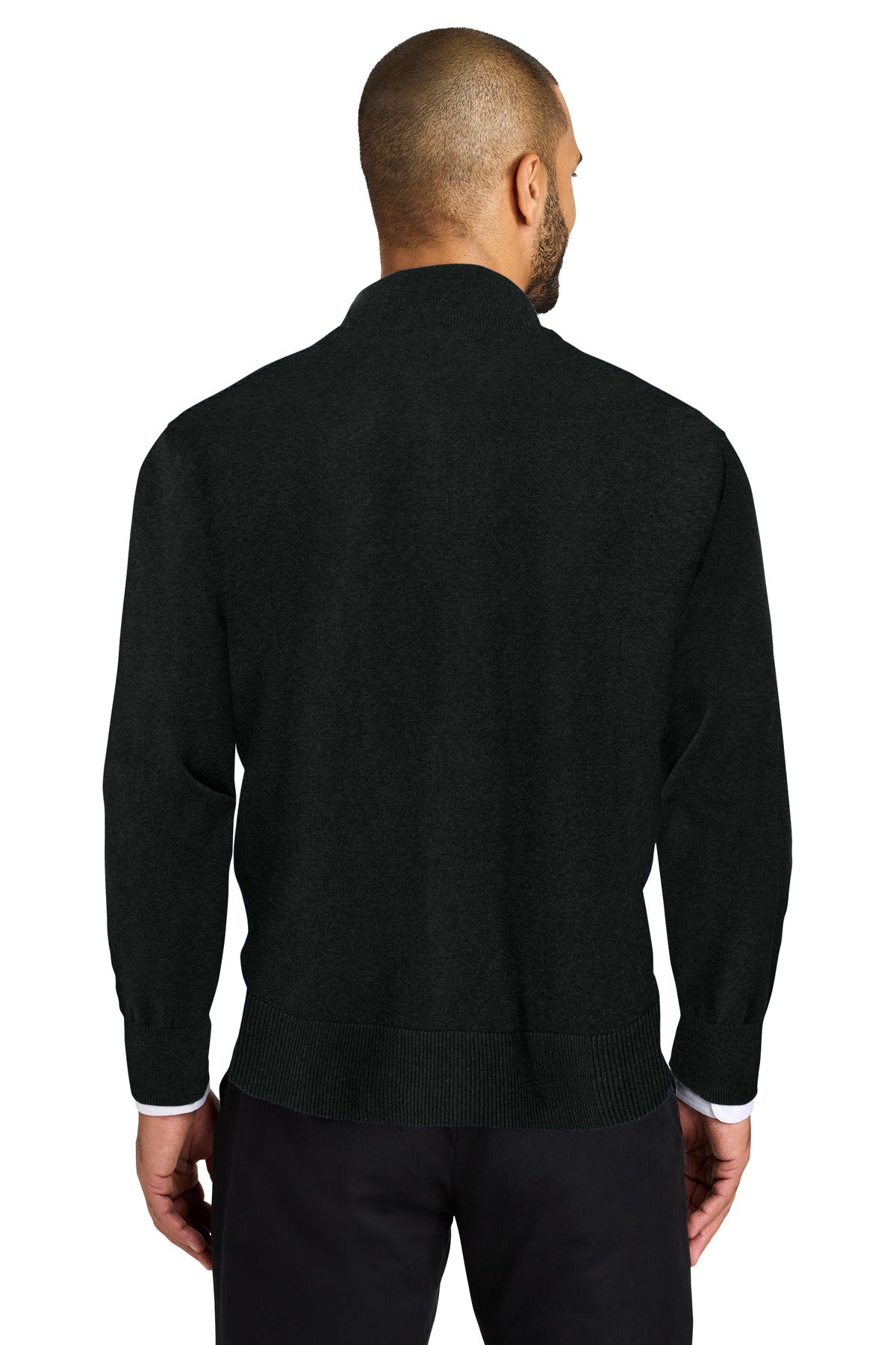 Port Authority Easy Care 1/4-Zip Sweater - Deep Black