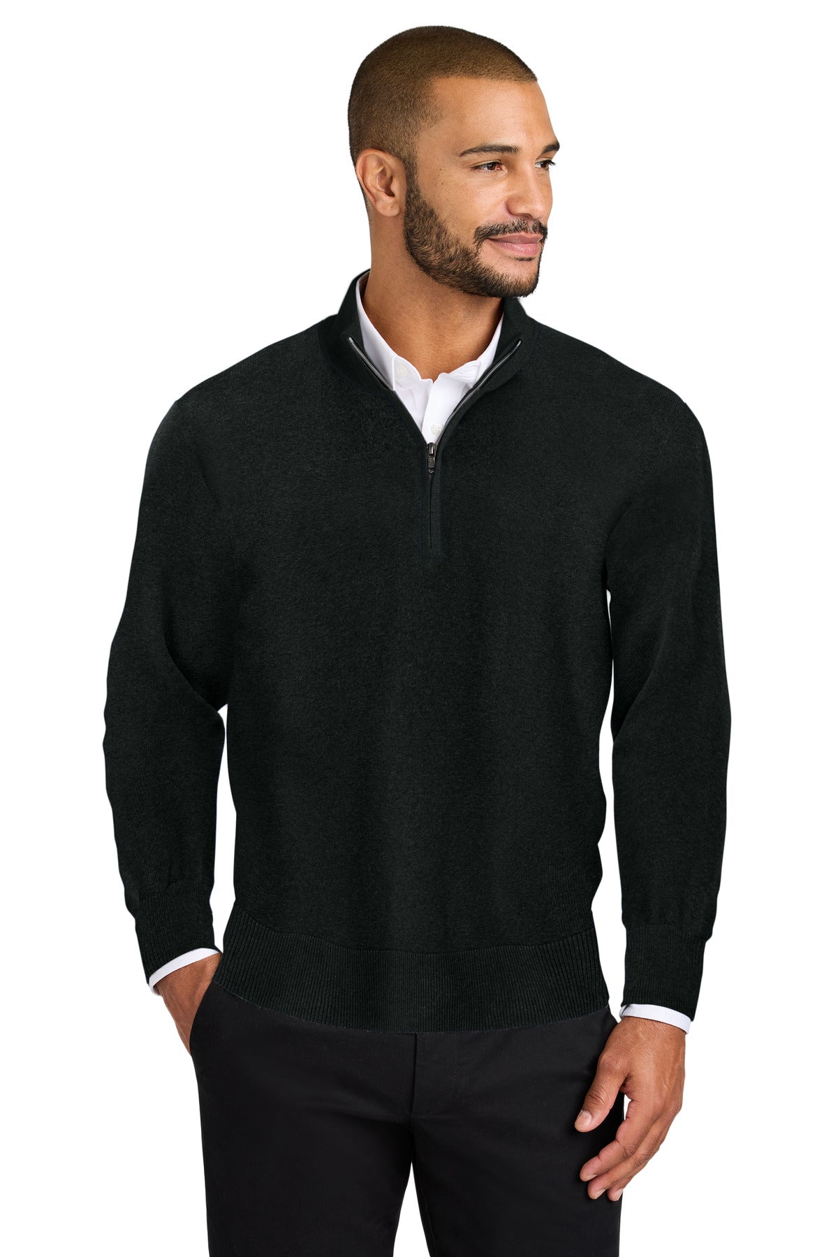 Port Authority Easy Care 1/4-Zip Sweater - Deep Black