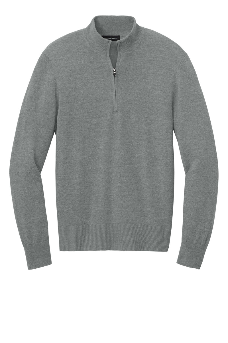 Port Authority Easy Care 1/4-Zip Sweater - Medium Heather Grey