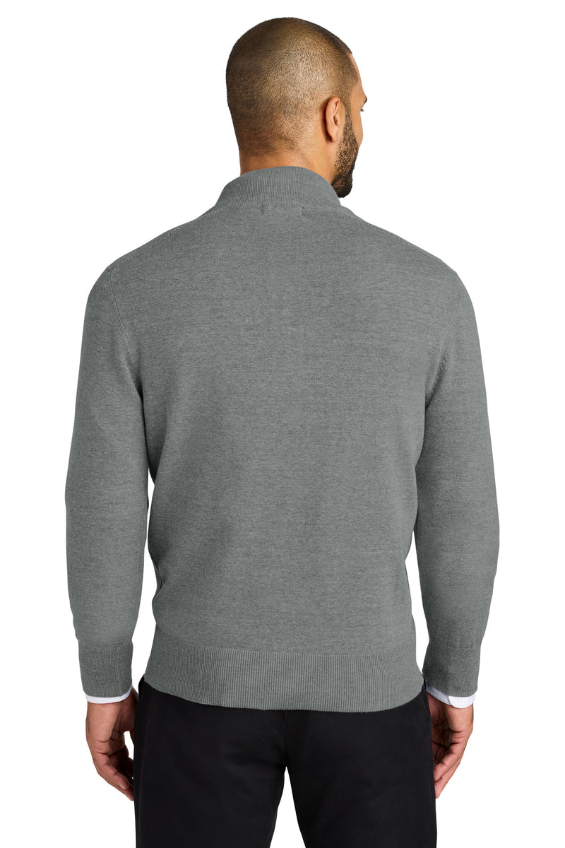 Port Authority Easy Care 1/4-Zip Sweater - Medium Heather Grey