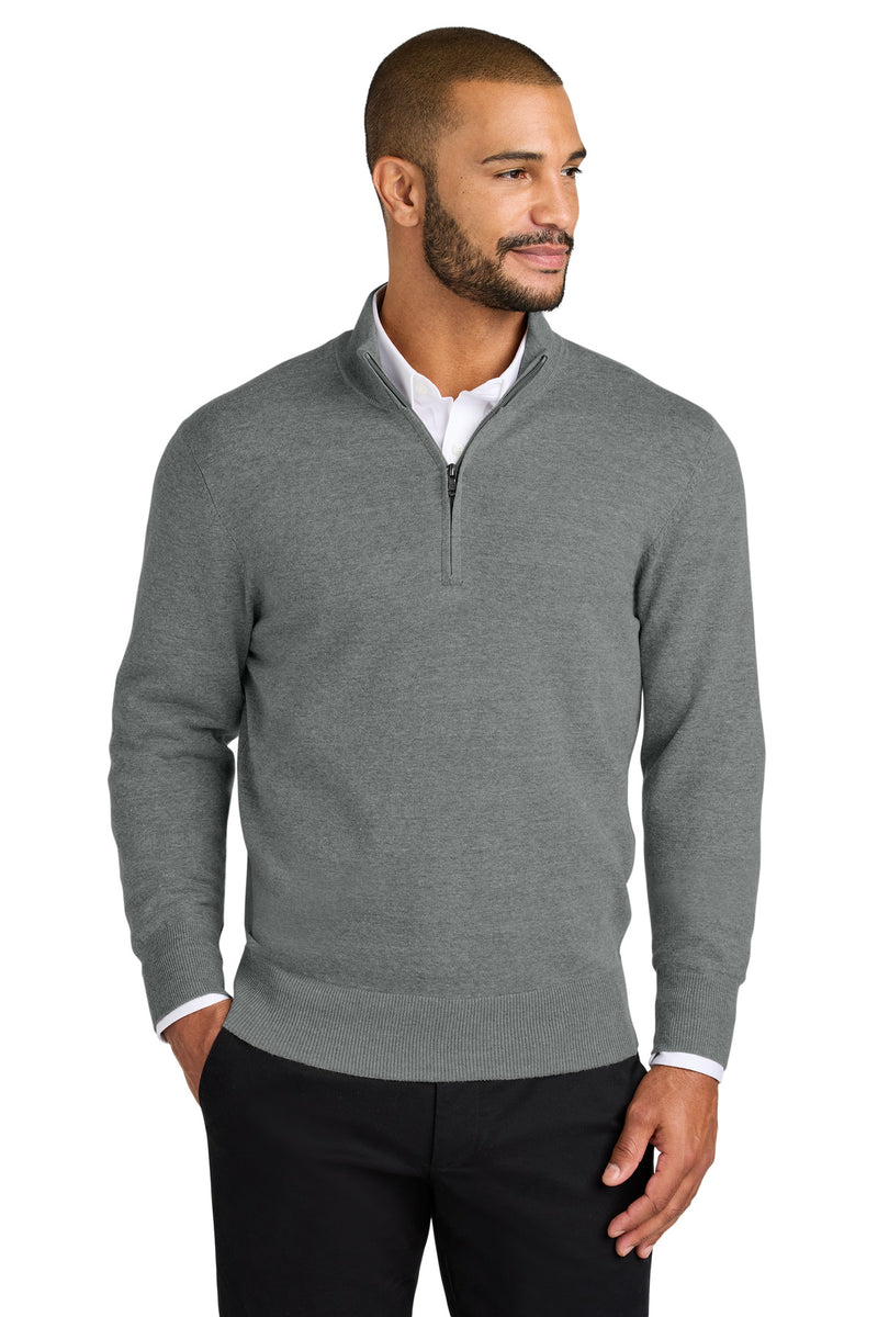 Port Authority Easy Care 1/4-Zip Sweater - Medium Heather Grey