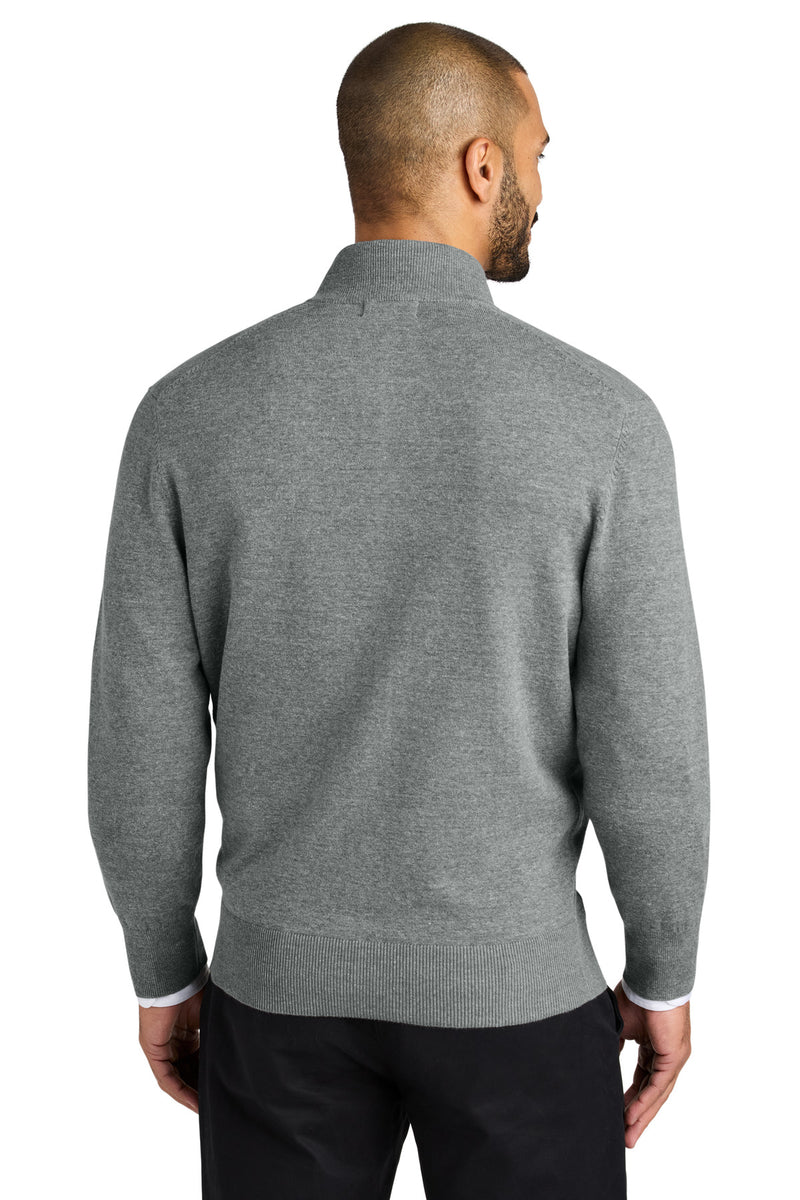 Port Authority Easy Care Full-Zip Sweater - Medium Heather Grey