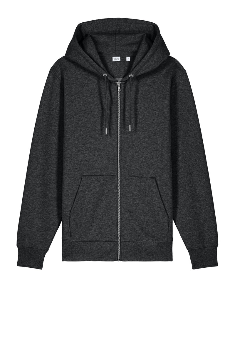 Stanley/Stella Unisex Cultivator 2.0 Full-Zip Hooded Sweatshirt - Dark Heather Grey