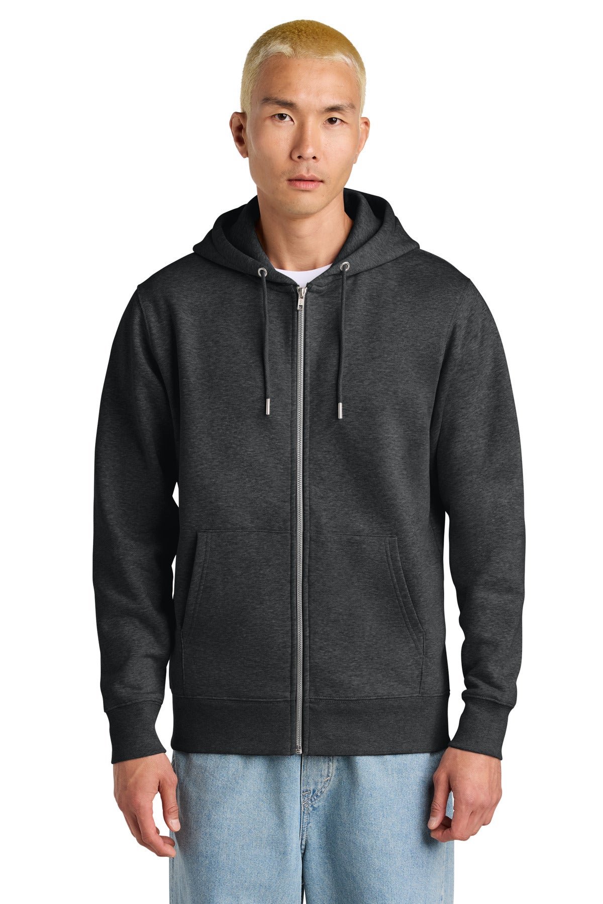 Stanley/Stella Unisex Cultivator 2.0 Full-Zip Hooded Sweatshirt - Dark Heather Grey