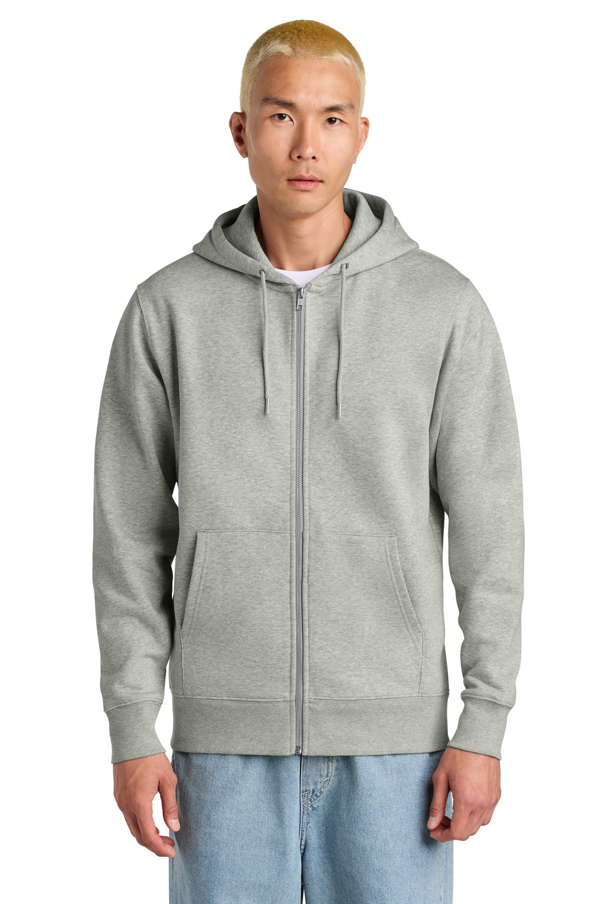 Stanley/Stella Unisex Cultivator 2.0 Full-Zip Hooded Sweatshirt - Heather Grey
