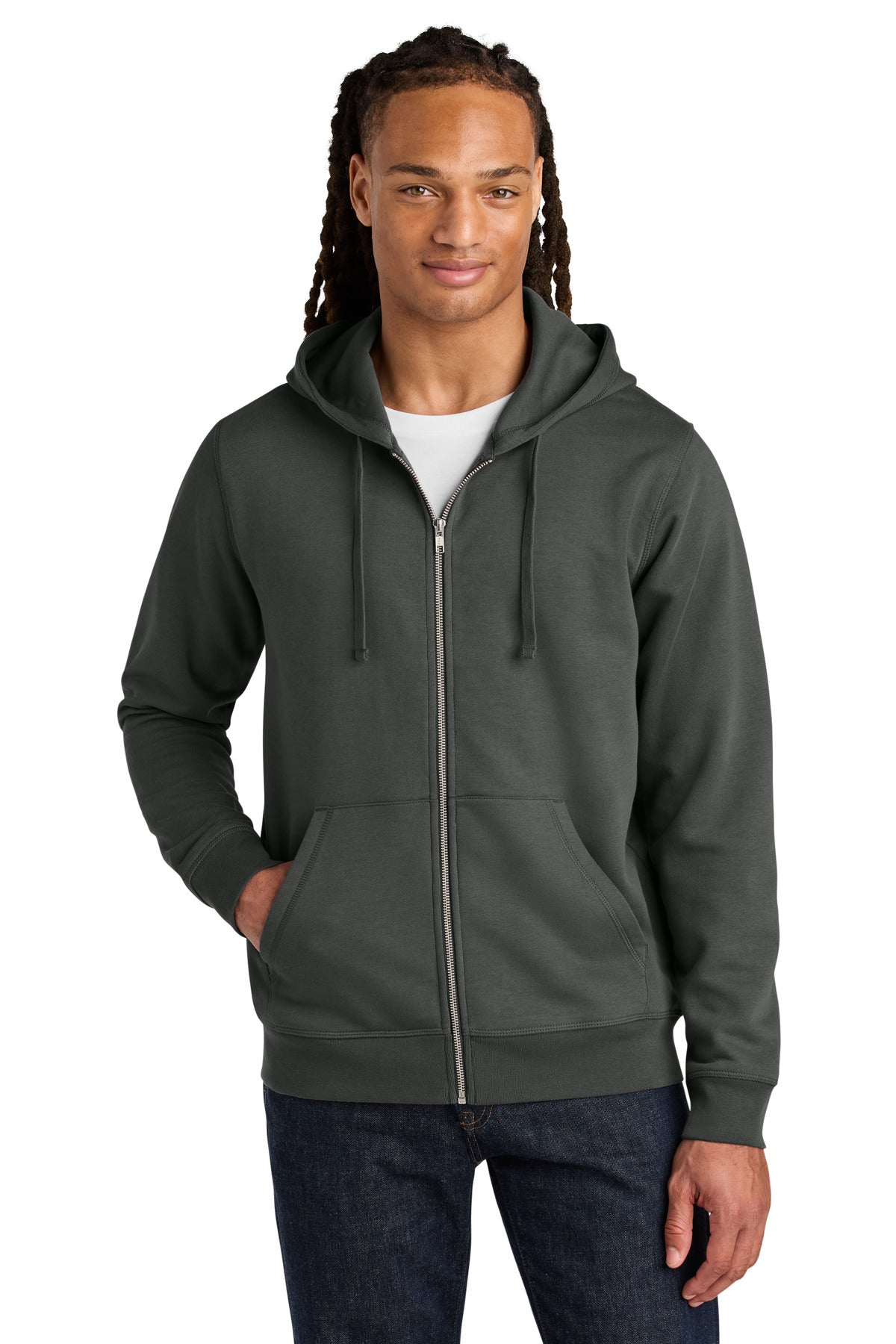 Stanley/Stella Unisex Mixer Full-Zip Hooded Sweatshirt - Anthracite
