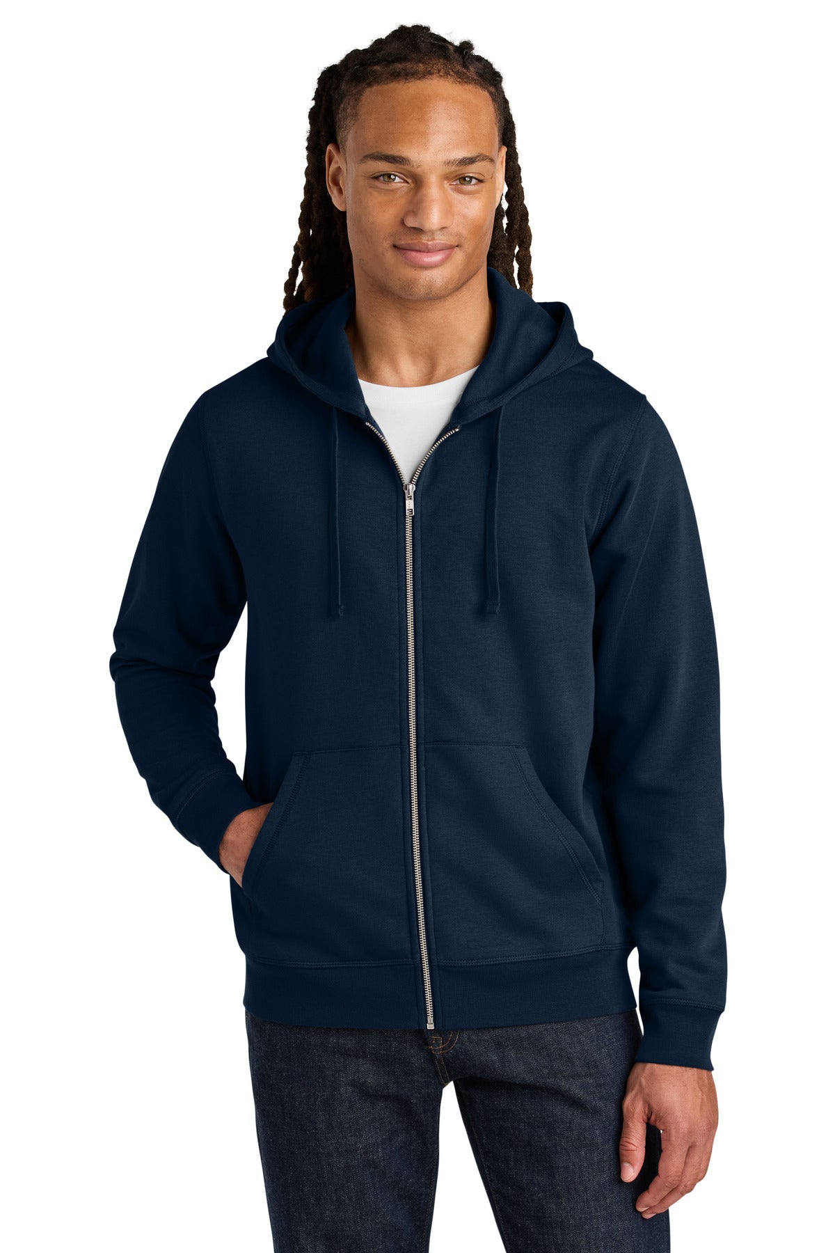 Stanley/Stella Unisex Mixer Full-Zip Hooded Sweatshirt - French Navy