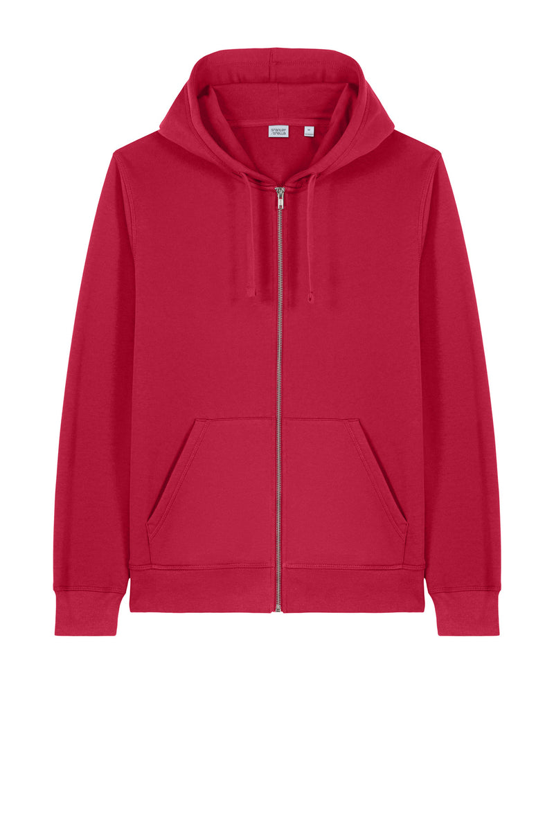Stanley/Stella Unisex Mixer Full-Zip Hooded Sweatshirt - Red