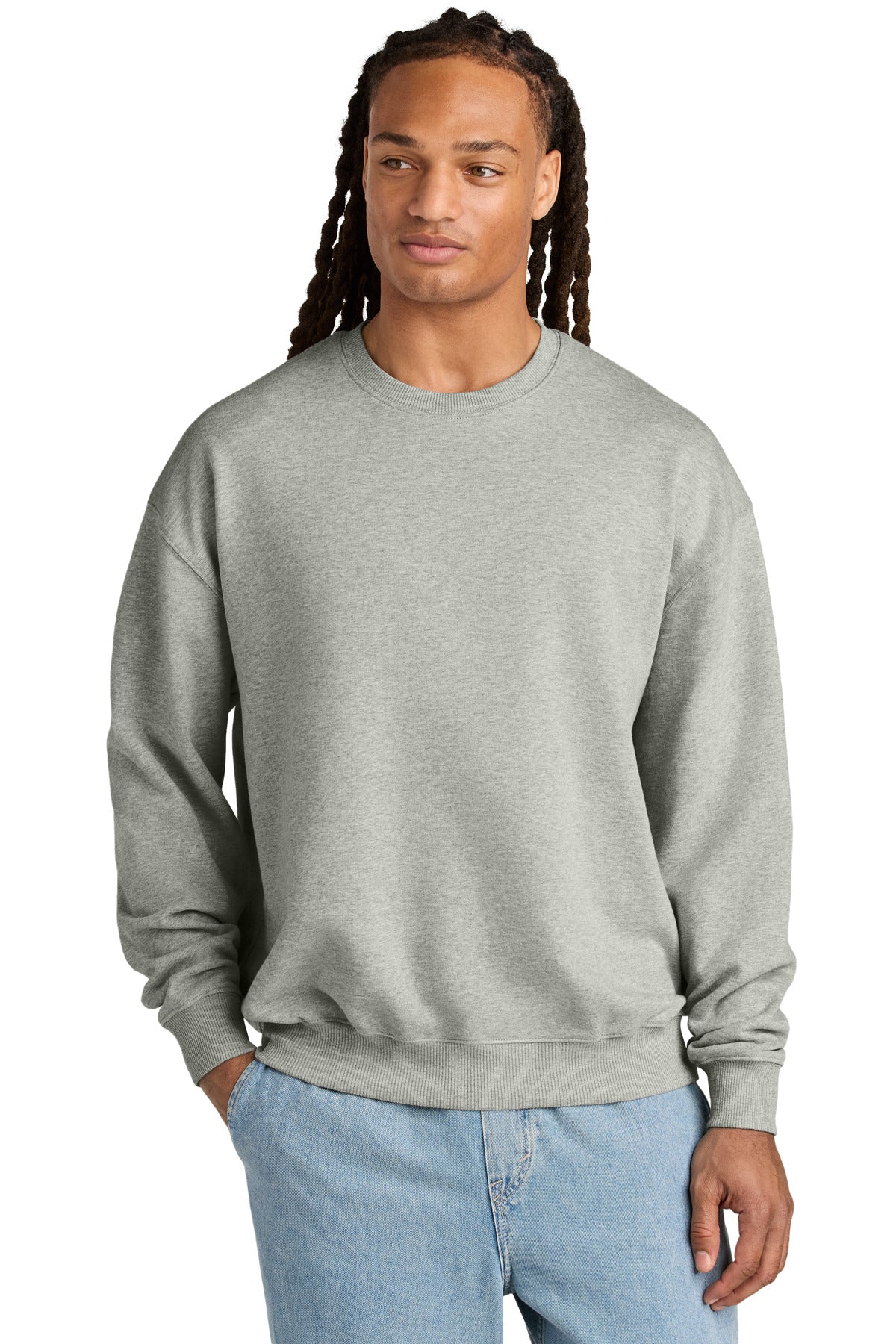 Stanley/Stella Unisex Ledger Dry Crewneck Sweatshirt - Heather Grey